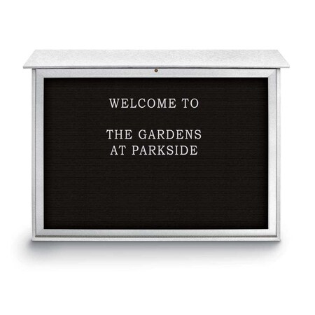 United Visual Products Indoor Enclosed Combo Board, 42"x32", Satin Frame/Grey & Dark Spruce UVCB4232-GREY-DRKSPR